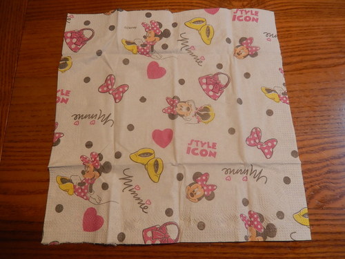 Kapesníček na decoupage - Minnie