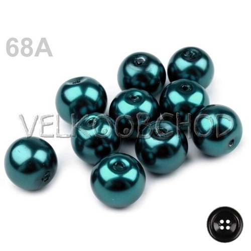 Voskovky skleněné pr.8mm (50g) - tyrkys zelený
