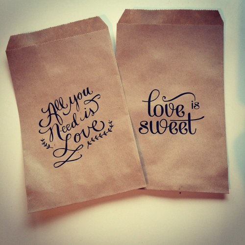 Papírové sáčky - Love is sweet — foto 1