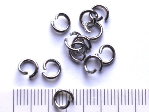 Kroužky z chirurgické oceli 6x1 mm 50 ks