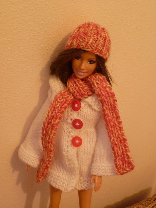 Čepice a šála pro barbie — foto 1