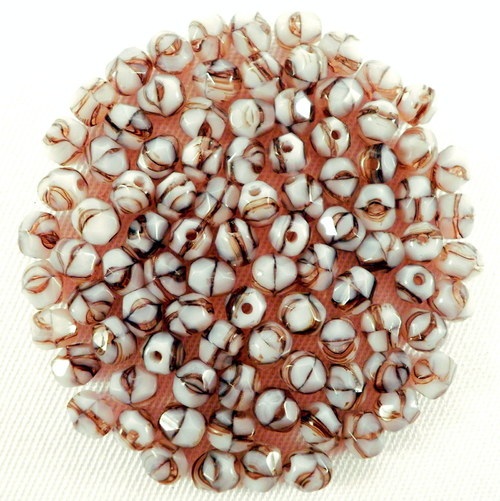 Broušené korále Ohňovky 4 mm Brown Agate - 60 ks