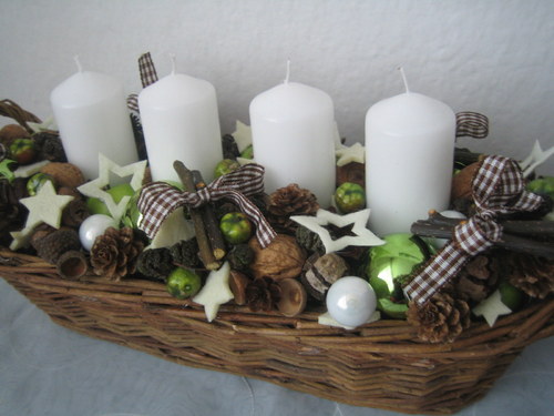 Adventní košík do zelena — foto 1
