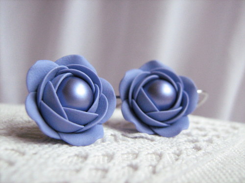 Forget-me-not, visací náušnice — foto 1