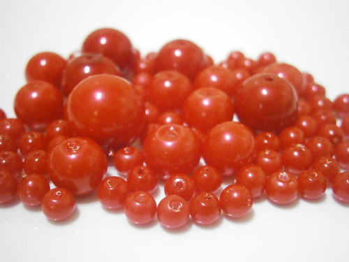 Voskované perly skleněné cca 4-12mm (20g)