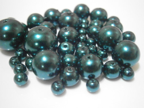 Voskované perly skleněné cca 4-12mm (20g)