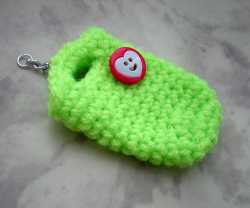 Obal na klíče zelený neon — foto 1