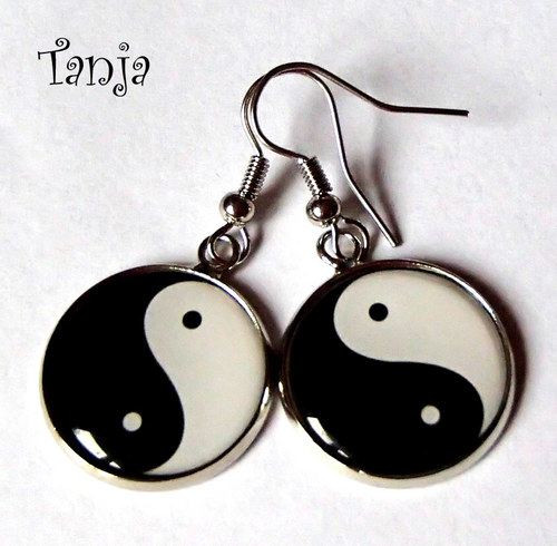 Jing jang náušnice — foto 1
