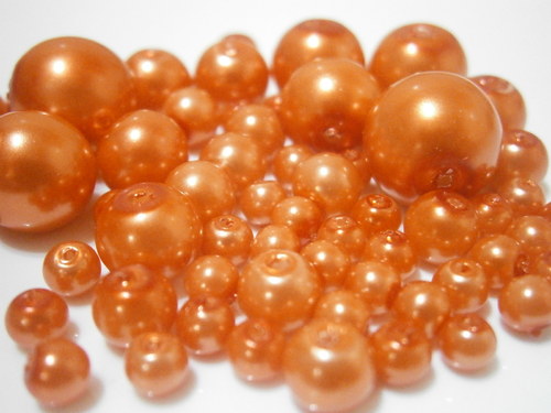 Voskované perly skleněné cca 4-12mm (20g) — foto 1