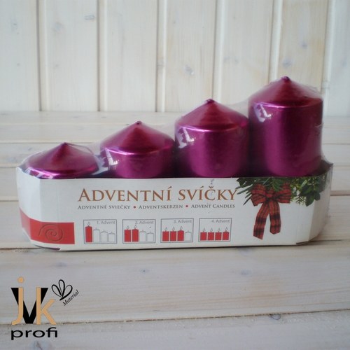 Adventní svíčky postupné - růžové — foto 1