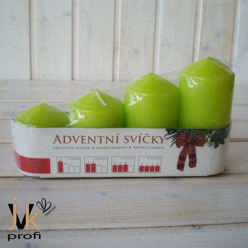 Adventní svíčky postupné - sv. zelené — foto 1