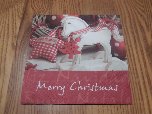 Ubrousek na decoupage - Merry christmas