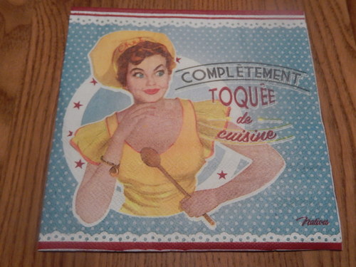 Ubrousek na decoupage - retro kuchařka — foto 1