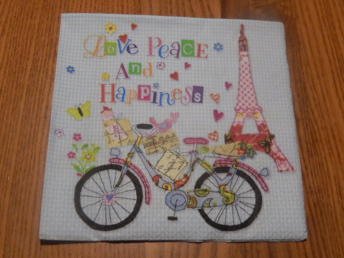 Ubrousek na decoupage - veselá Paříž