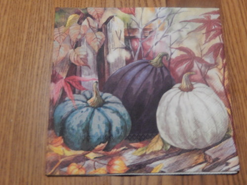 Ubrousek na decoupage - barevné dýně