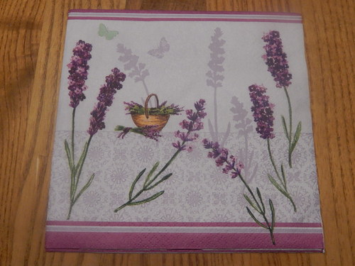 Ubrousek na decoupage - levandulka