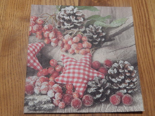 Ubrousek na decoupage - vánoční dekorace