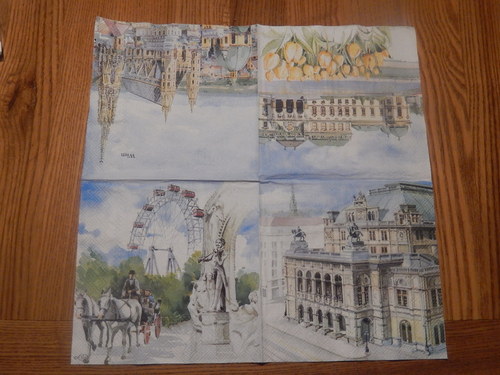 Ubrousek na decoupage - Vídeň