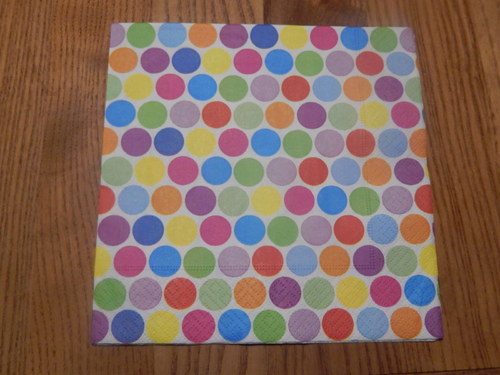 Ubrousek na decoupage - puntíky