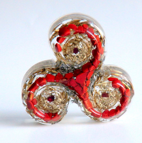 Orgonit Amulet vířivé Energie T4* Triskelion