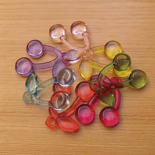 Akrylové třešinky - 29x20mm - 10 kusů