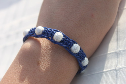 Náramek macramé/shamballa — foto 1