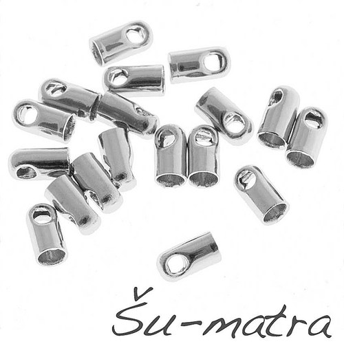 Koncovka 2,8x5,5 mm, platinová (10 ks)