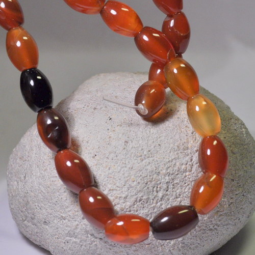 ACH2480 Achát - oliva 12x8 mm
