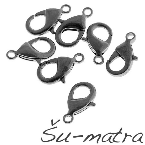 Karabinka gunmetal, 16 mm (5 ks)