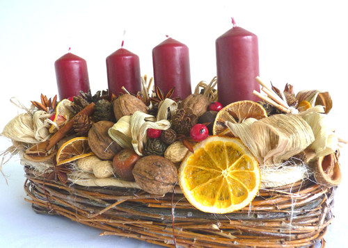 Voňavý adventní svícen - oválný — foto 1