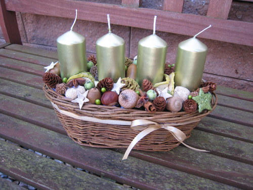 Adventní svícen - zelenkavý... — foto 1
