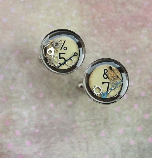 Old typewriter cufflinks — foto 1