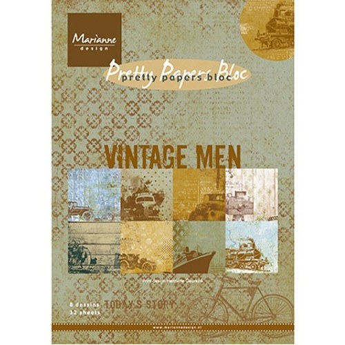 Marianne Design - Vintage Men, A5 - 8 ks