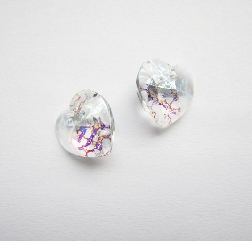 Srdíčko Swarovski s průvlekem, 14,4x14 mm