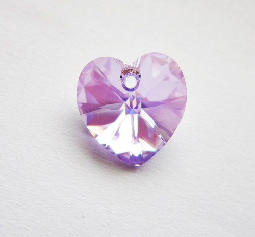 Srdíčko Swarovski s průvlekem, 14,4x14 mm