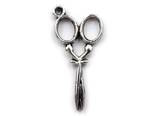 Přívěsek Nůžky 13x30mm - platina 5ks