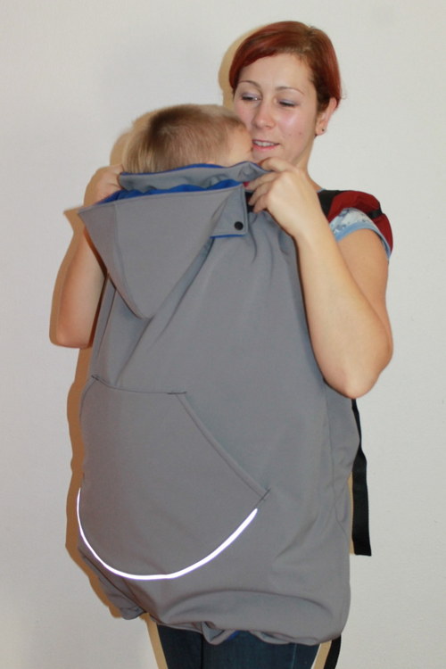 Šedá zateplená soft. kapsa + fleecová vložka:)