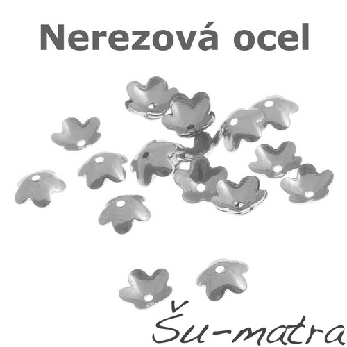 Ocelový kaplík, 6x6 mm (10 ks) — foto 1
