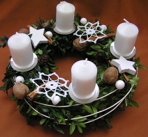 Adventní věnec bílý — foto 1