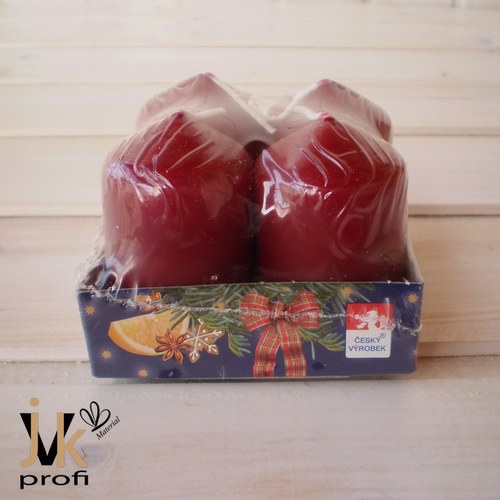 Adventní svíčky - tm. červené — foto 1