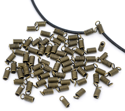 Koncovka na kůži/ bronz / 4x8mm/ 200ks