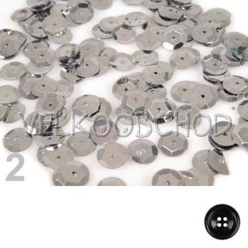 Flitry lomené pr.10 mm (10g) - stříbrná sv.