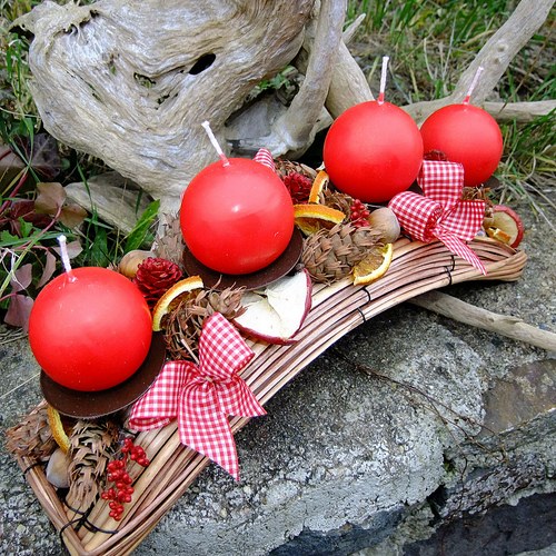 Adventní oblouk - Červené kouličky — foto 1