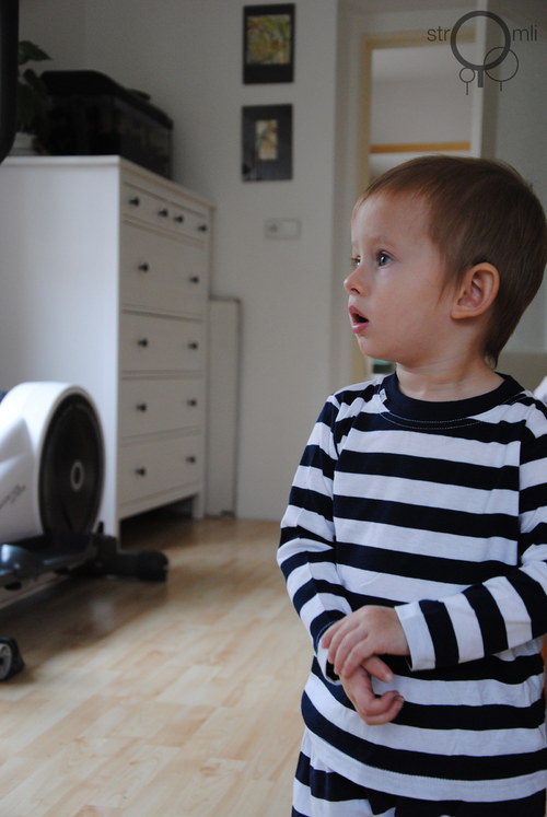 Námořnické modré ŠP,modrý lem 3-6 M — foto 1