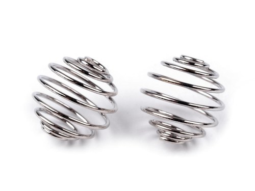 Klec na korálky 18x18mm - platina (5ks)