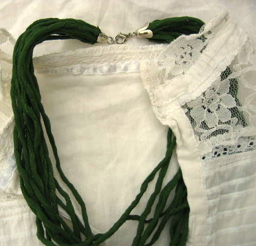 Hedvábí - Chiffon - Zelená — foto 1