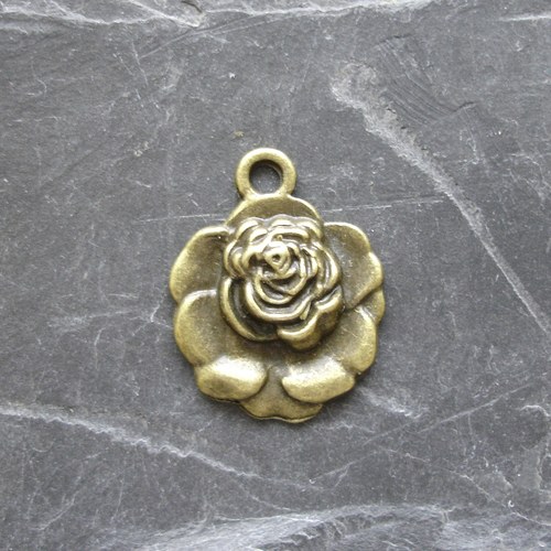 Květ růže cca 17x22mm - 1 ks - SBO