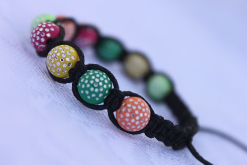 Dětský náramek makramé/shamballa — foto 1