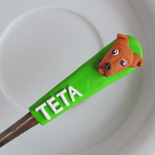 Lžička s pejskem a jménem na přání