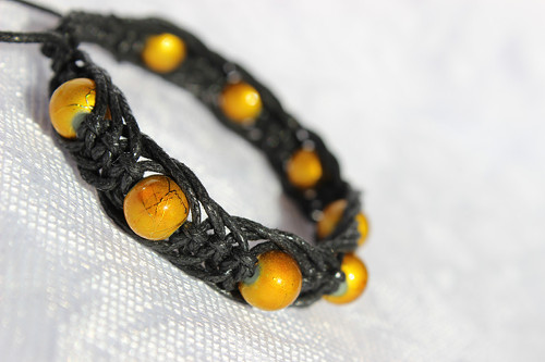 Náramek makramé/shamballa — foto 1
